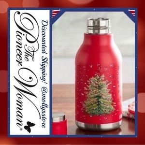 🎁 New Pioneer Woman Holiday Tree / Cheer Stainless Steel Water Bottle